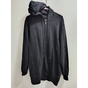 Black MedMen Cannabis/Marijuana Leaf Embroidered Hoodie